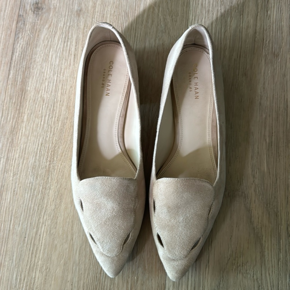 Cole Haan Leah Skimmer Flat nude suede 9M